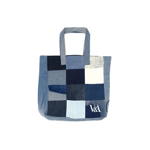Patchwork denim tote bag by The Revival